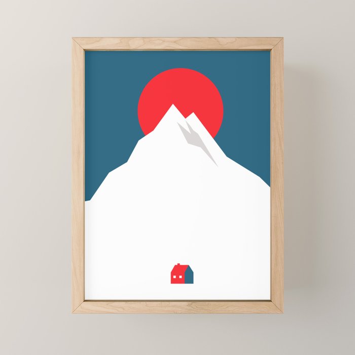 The foot of the mountain Mini Art Print Gallery Image 1