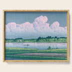 Kawase Hasui, Clouds Over Teganuma Lake - Vintage Japanese Woodblock Print Serving Tray Gallery Image 1