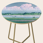 Kawase Hasui, Clouds Over Teganuma Lake - Vintage Japanese Woodblock Print Side Table Gallery Image 2