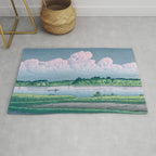 Kawase Hasui, Clouds Over Teganuma Lake - Vintage Japanese Woodblock Print Rug Gallery Image 1
