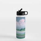 Kawase Hasui, Clouds Over Teganuma Lake - Vintage Japanese Woodblock Print Water Bottle Gallery Image 1