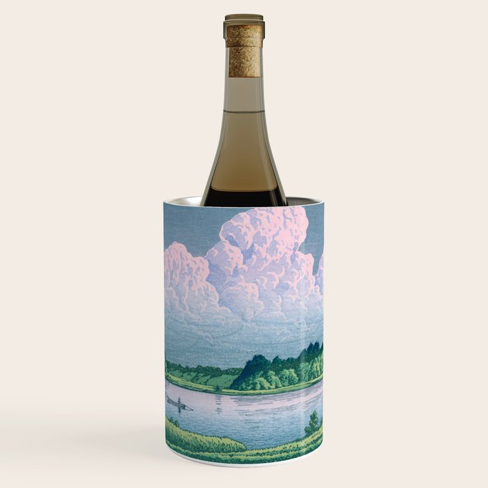 Kawase Hasui, Clouds Over Teganuma Lake - Vintage Japanese Woodblock Print Wine Chiller Gallery Image 1