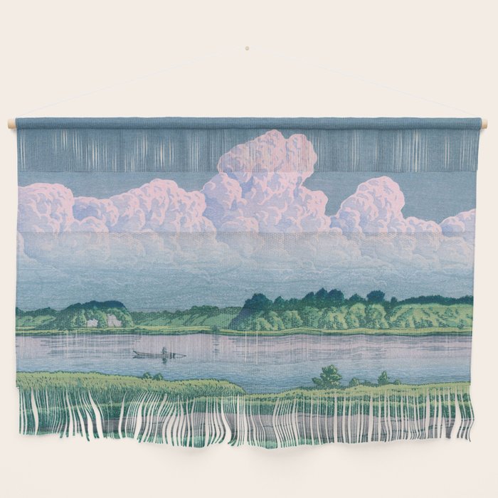 Kawase Hasui, Clouds Over Teganuma Lake - Vintage Japanese Woodblock Print Wall Hanging Gallery Image 1