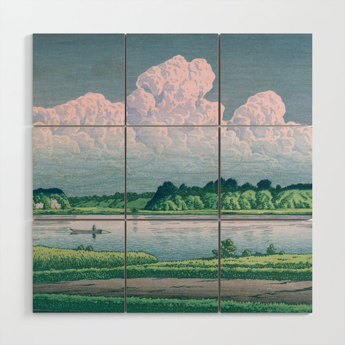 Kawase Hasui, Clouds Over Teganuma Lake - Vintage Japanese Woodblock Print Wood Wall Art Gallery Image 1