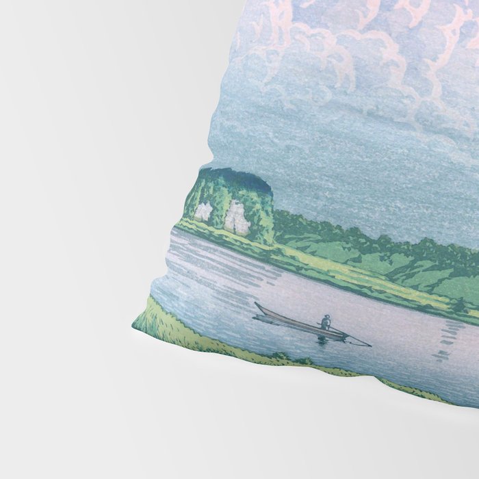Kawase Hasui, Clouds Over Teganuma Lake - Vintage Japanese Woodblock Print Pillow Sham Gallery Image 4