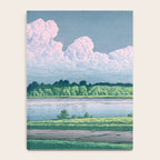 Kawase Hasui, Clouds Over Teganuma Lake - Vintage Japanese Woodblock Print Notebook Gallery Image 4