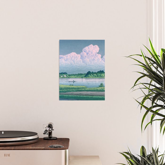 Kawase Hasui, Clouds Over Teganuma Lake - Vintage Japanese Woodblock Print Poster Gallery Image 2