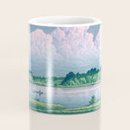 Kawase Hasui, Clouds Over Teganuma Lake - Vintage Japanese Woodblock Print Coffee Mug Gallery Image 4