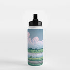 Kawase Hasui, Clouds Over Teganuma Lake - Vintage Japanese Woodblock Print Water Bottle Gallery Image 2