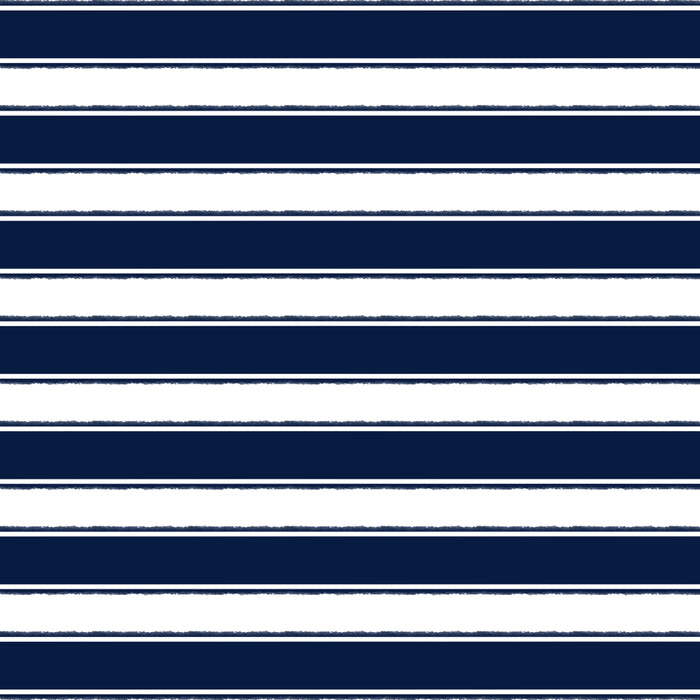 Nautical Navy Blue and White Rough Stripes Pattern Coffee Mug Gallery Image 2