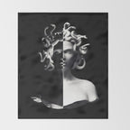 Positive-negative Medusa Throw Blanket Gallery Image 2
