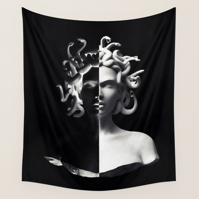 Positive-negative Medusa Wall Tapestry Gallery Image 1