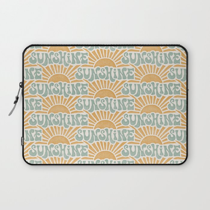Sunshine - gold and sky blue Laptop Sleeve Gallery Image 1