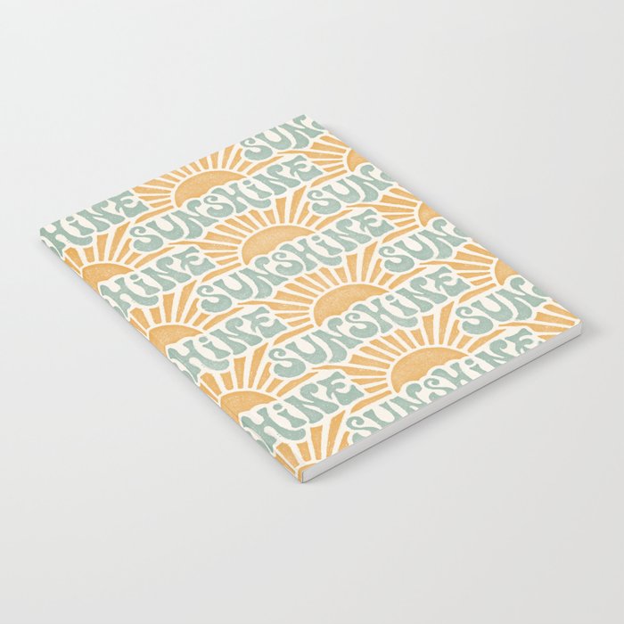 Sunshine - gold and sky blue Notebook Gallery Image 1