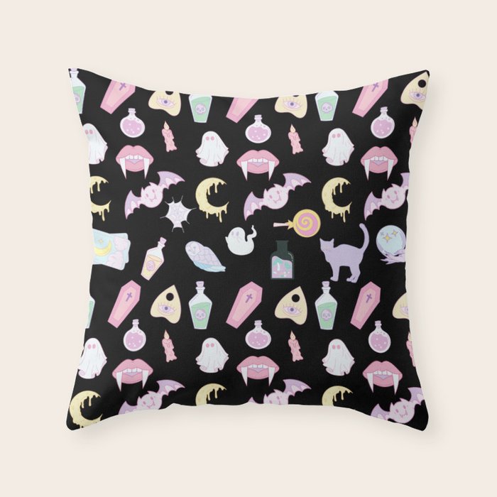 Pastel Goth Throw Pillow Gallery Image 6