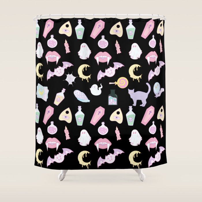 Pastel Goth Shower Curtain Gallery Image 1