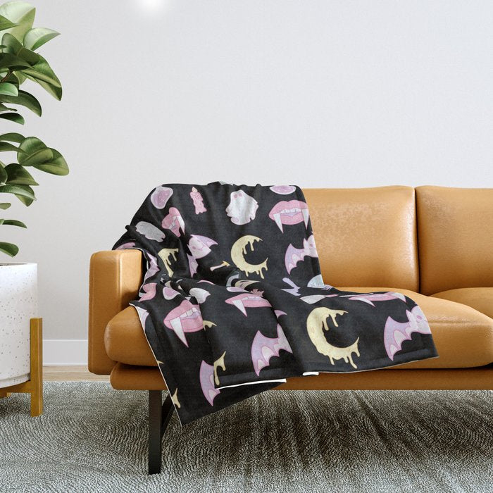 Pastel Goth Throw Blanket Gallery Image 1