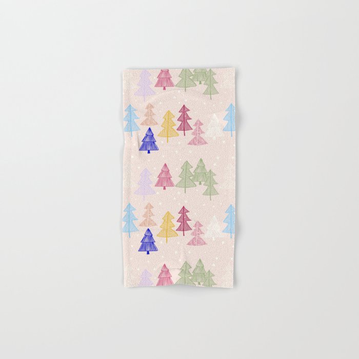 Xmas forrest pattern Hand & Bath Towel Gallery Image 1