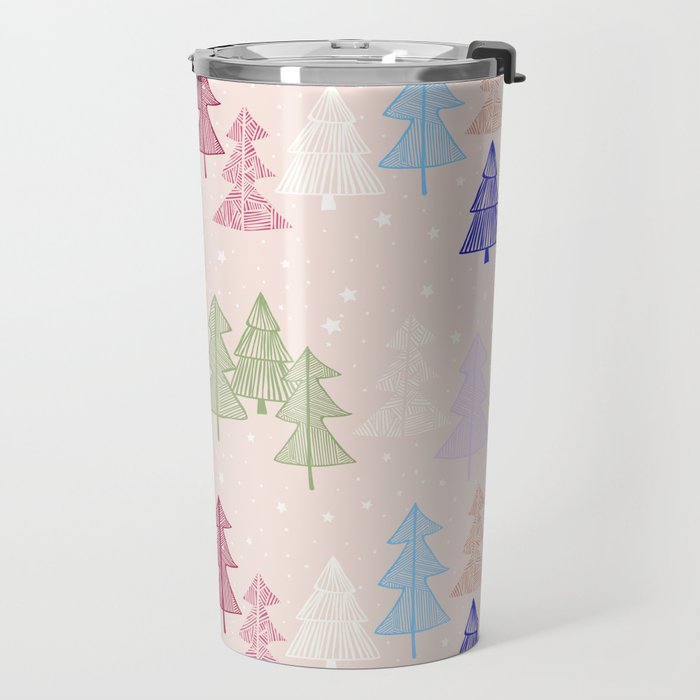 Xmas forrest pattern Travel Mug Gallery Image 2