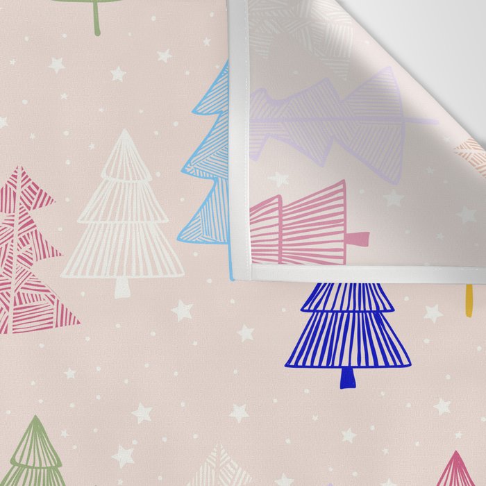 Xmas forrest pattern Wall Tapestry Gallery Image 3