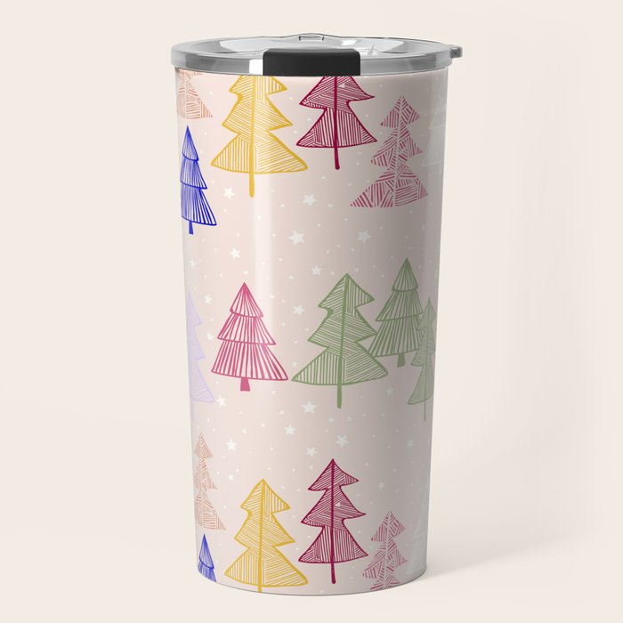 Xmas forrest pattern Travel Mug Gallery Image 1