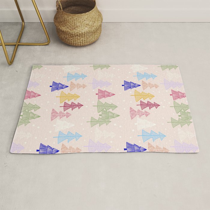 Xmas forrest pattern Rug Gallery Image 1