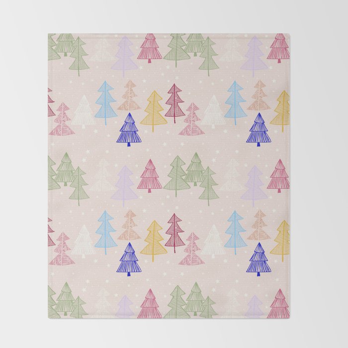 Xmas forrest pattern Throw Blanket Gallery Image 2