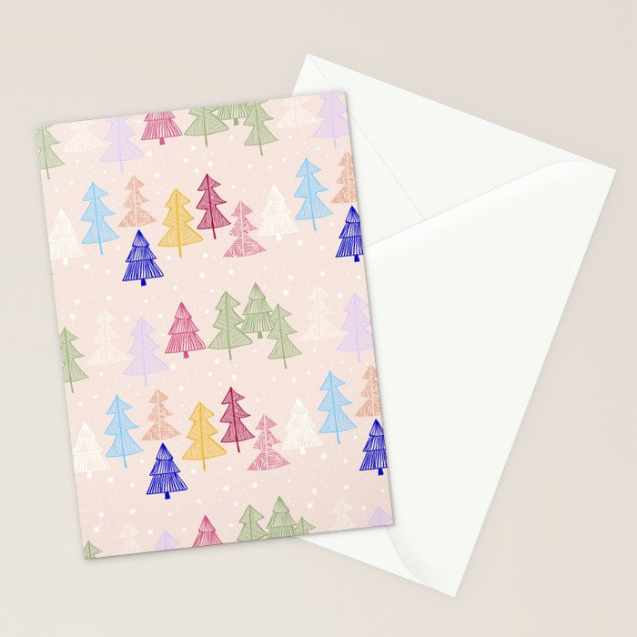Xmas forrest pattern Stationery Card Gallery Image 2