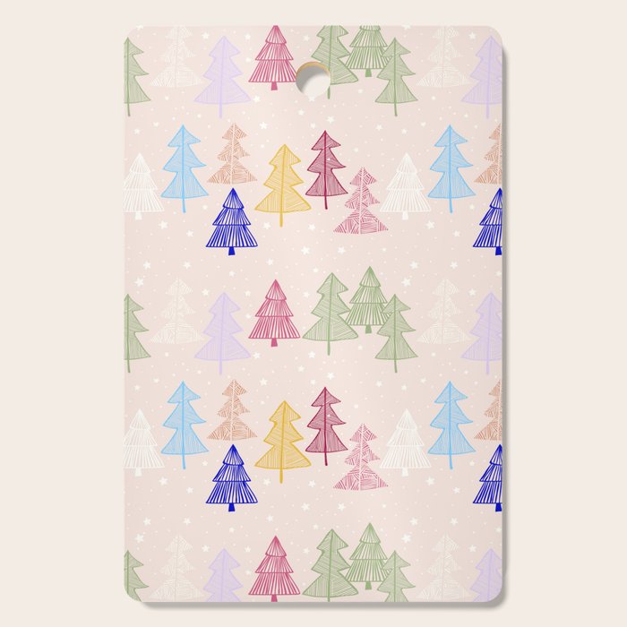 Xmas forrest pattern Cutting Board Gallery Image 1