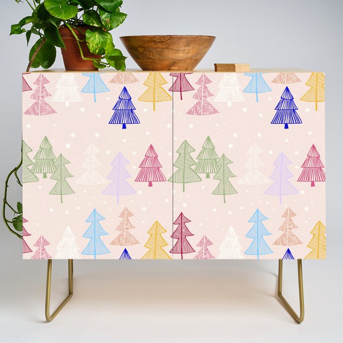 Xmas forrest pattern Credenza Gallery Image 1
