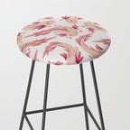 Mexican Axolotls Watercolor Stool Gallery Image 2