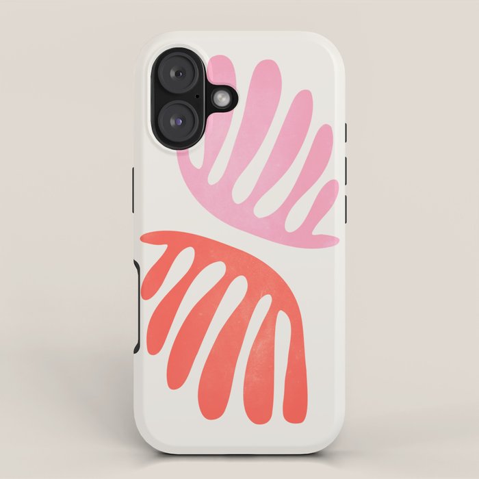 Peach & Orange: Wild Leaf | Matisse Foliage Paper Cutouts 03 iPhone Case Gallery Image 1
