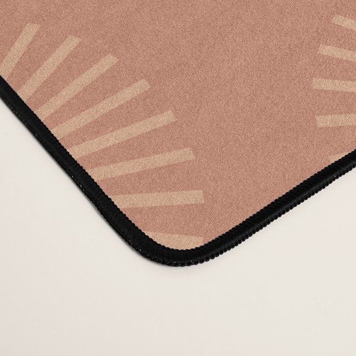 Boho Summer Sun Pattern XII Peach Desk Mat Gallery Image 4