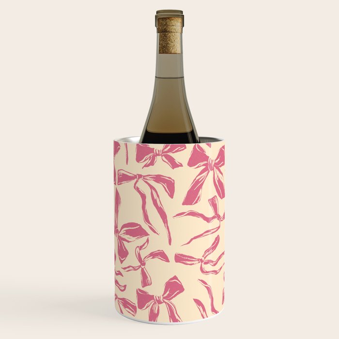 Pink bow pattern Wine Chiller Gallery Image 1