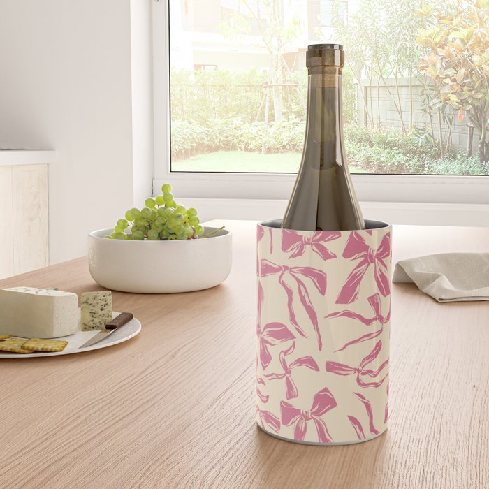 Pink bow pattern Wine Chiller Gallery Image 4