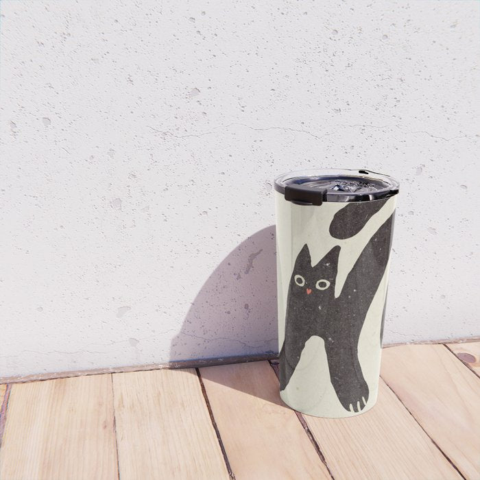 Funny mood cat illustration Travel Mug Gallery Image 4