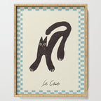 Funny mood cat illustration Serving Tray Gallery Image 1