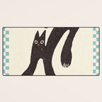Funny mood cat illustration Desk Mat Gallery Image 3