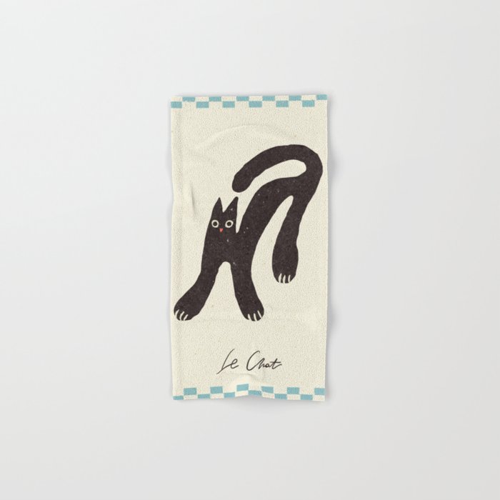 Funny mood cat illustration Bath Towel Gallery Image 1