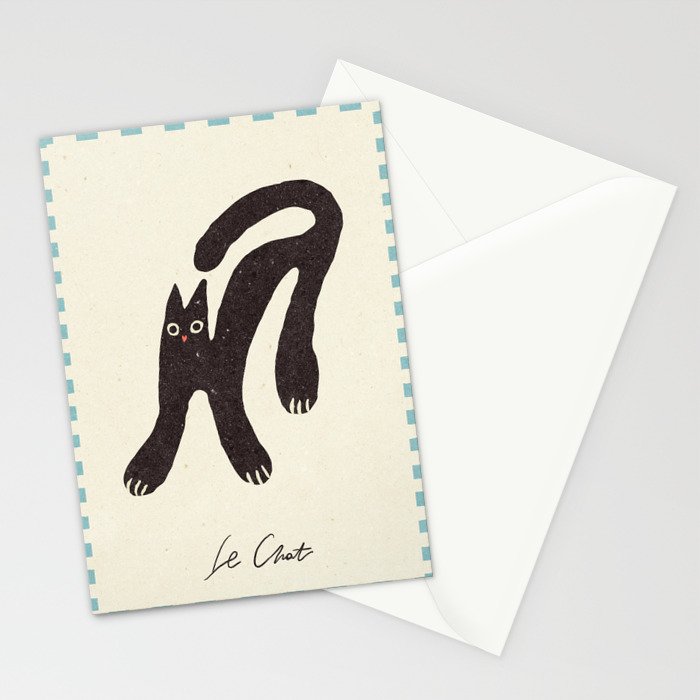 Funny mood cat illustration Stationery Card Gallery Image 2