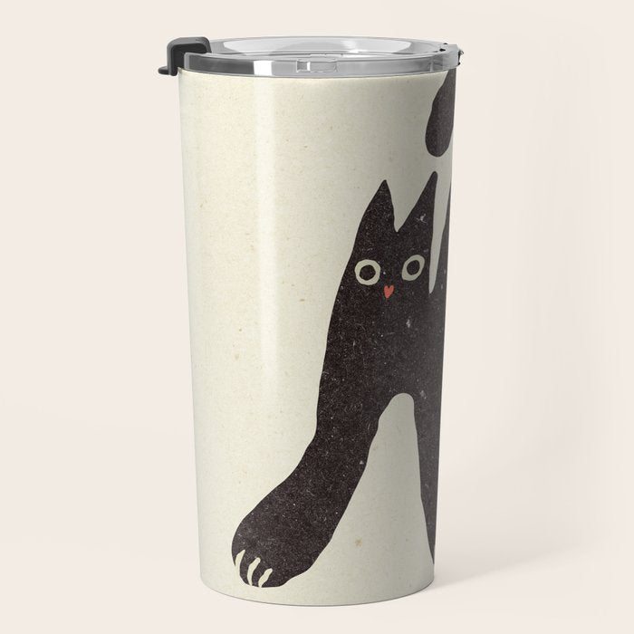 Funny mood cat illustration Travel Mug Gallery Image 3