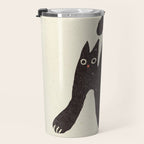 Funny mood cat illustration Travel Mug Gallery Image 3