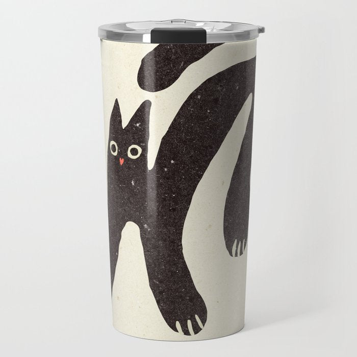 Funny mood cat illustration Travel Mug Gallery Image 1