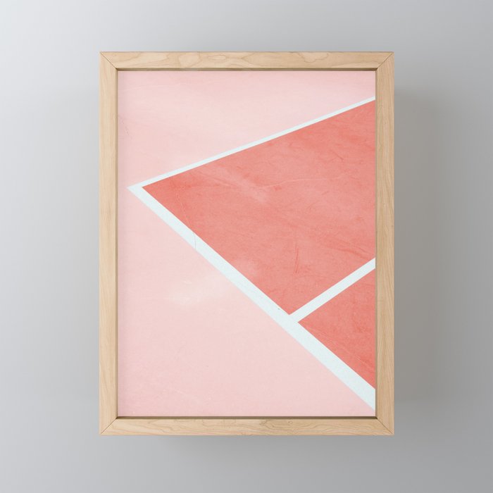 Courtside - living coral Mini Art Print Gallery Image 1