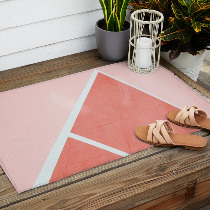 Courtside - living coral Outdoor Rug Gallery Image 2