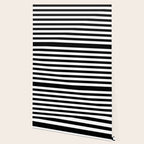 Midnight Black and White Stripes Wallpaper Gallery Image 2