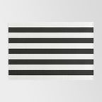 Midnight Black and White Stripes Rug Gallery Image 2