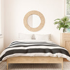 Midnight Black and White Stripes Duvet Cover Gallery Image 3