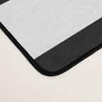Midnight Black and White Stripes Desk Mat Gallery Image 4