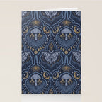 Celestial Forest Damask - celestial blue Stationery Card Gallery Image 2